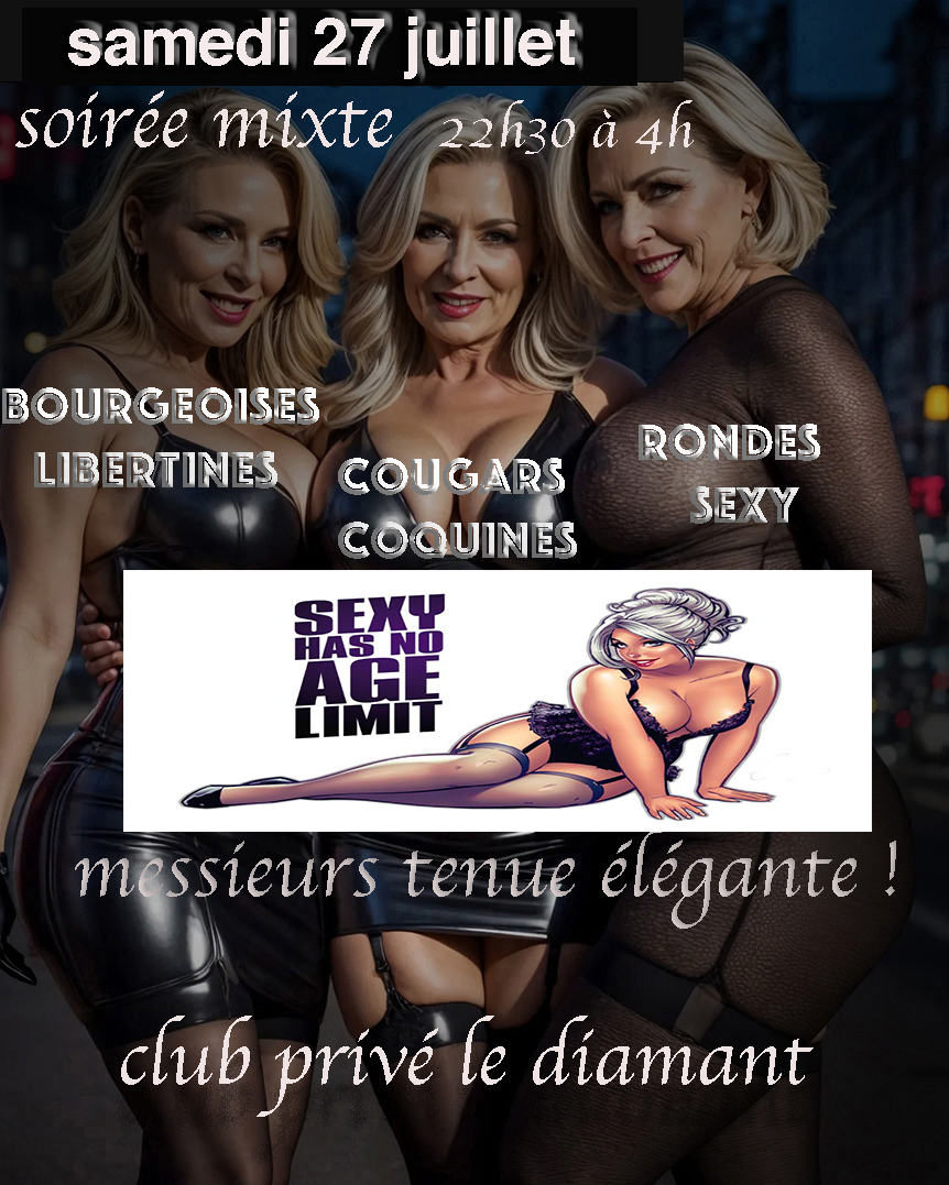 soirée mixte cougars /bourgeoises / rondes sexy